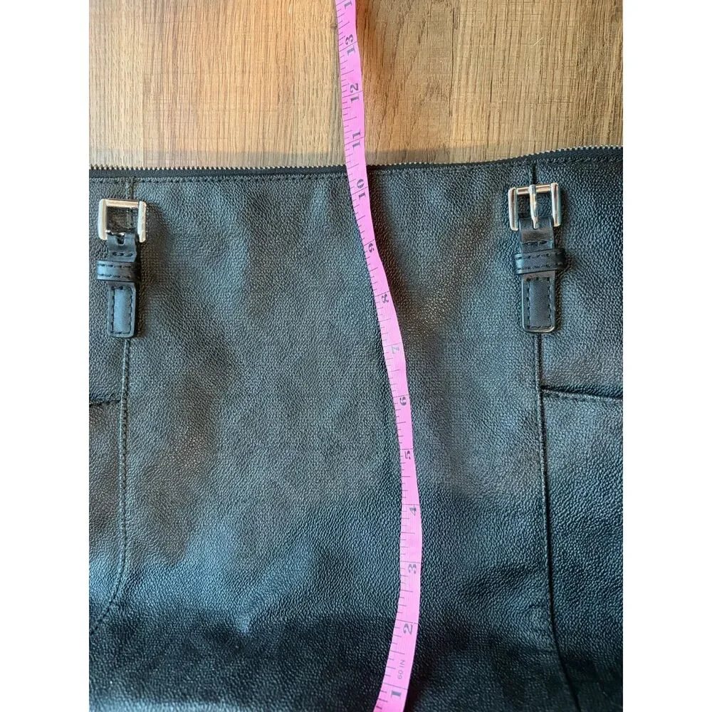 Michael Kors Black Signature Jet Set Top-Zip Tote & Wallet Bundle EUC